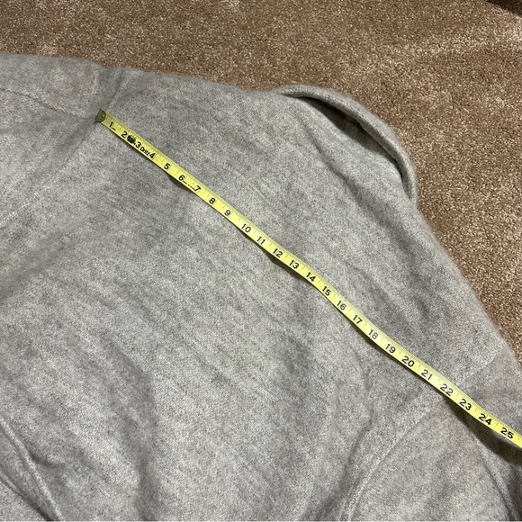 Wool Coat Alafoss of Iceland Icewool Gray Funnel Neck Mid Length Vtg Size Large - Picture 16 of 16